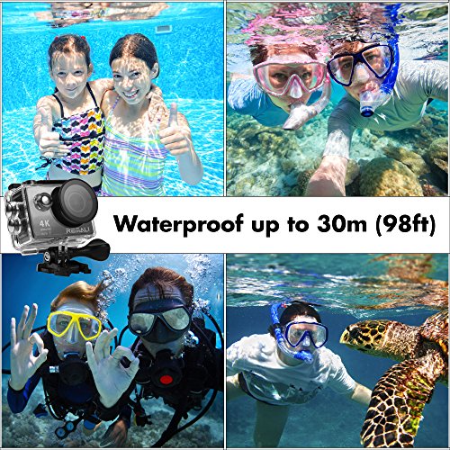 Cámara de acción deportiva REMALI 4K Ultra HD, 1080P