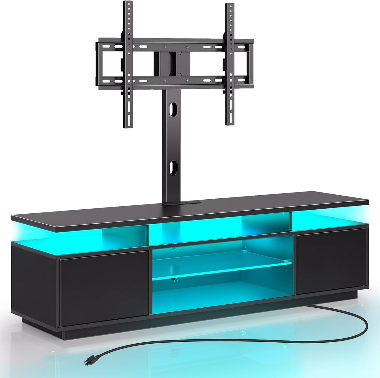 Soporte de TV Rolanstar con montaje y luces LED, modelo 59.1