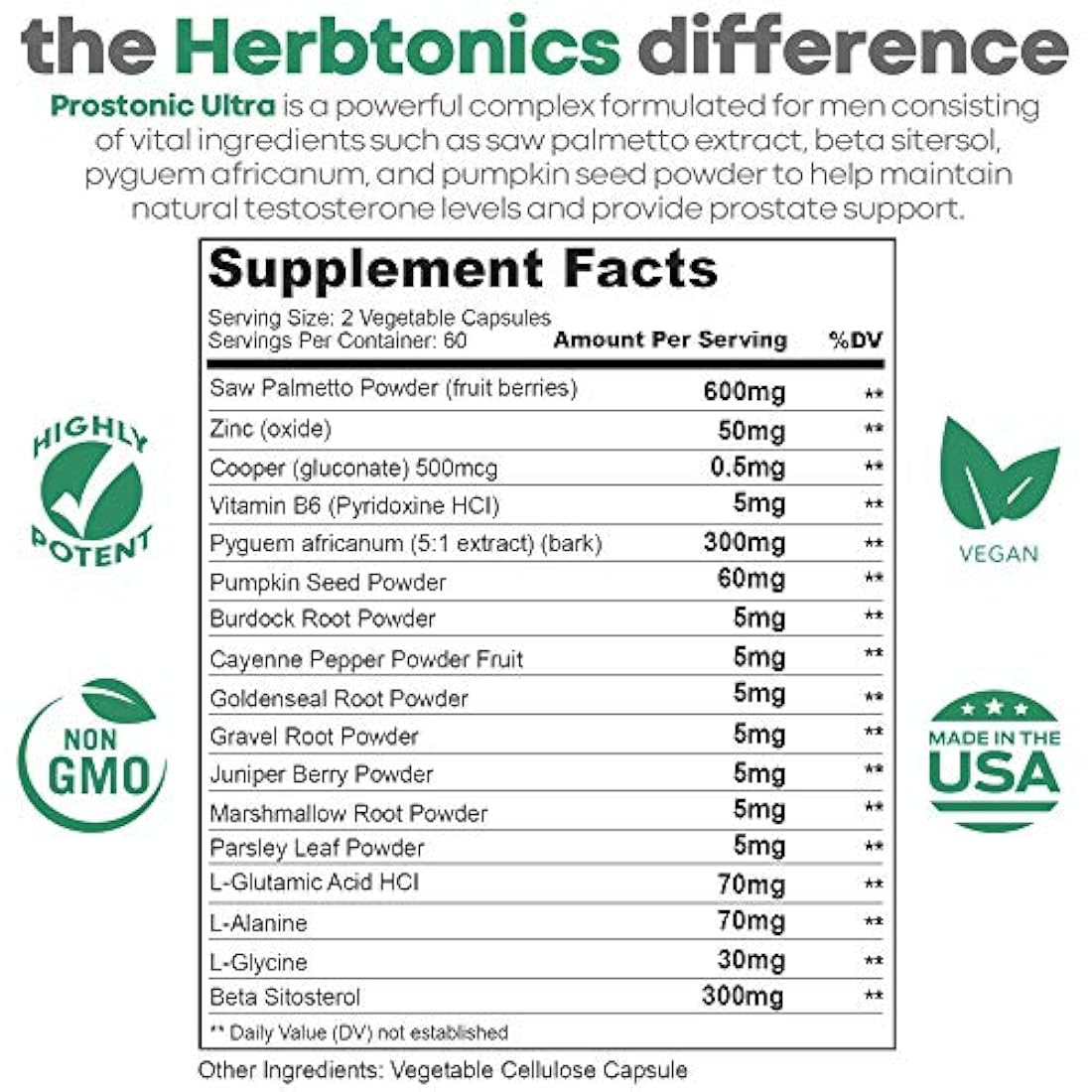 Suplemento de apoyo de próstata para la salud de los hombres