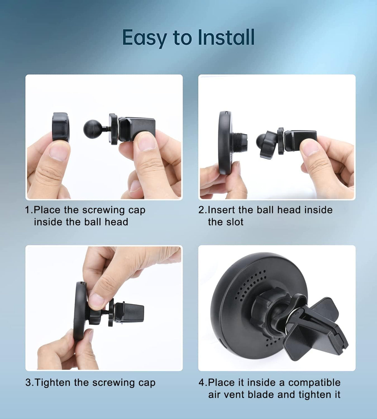 Soporte magnético inalámbrico para cargador de celular