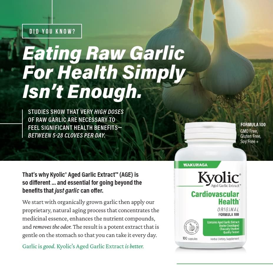 Extracto de Ajo Envejecido Vegano, Fórmula 300, 120 Cápsulas