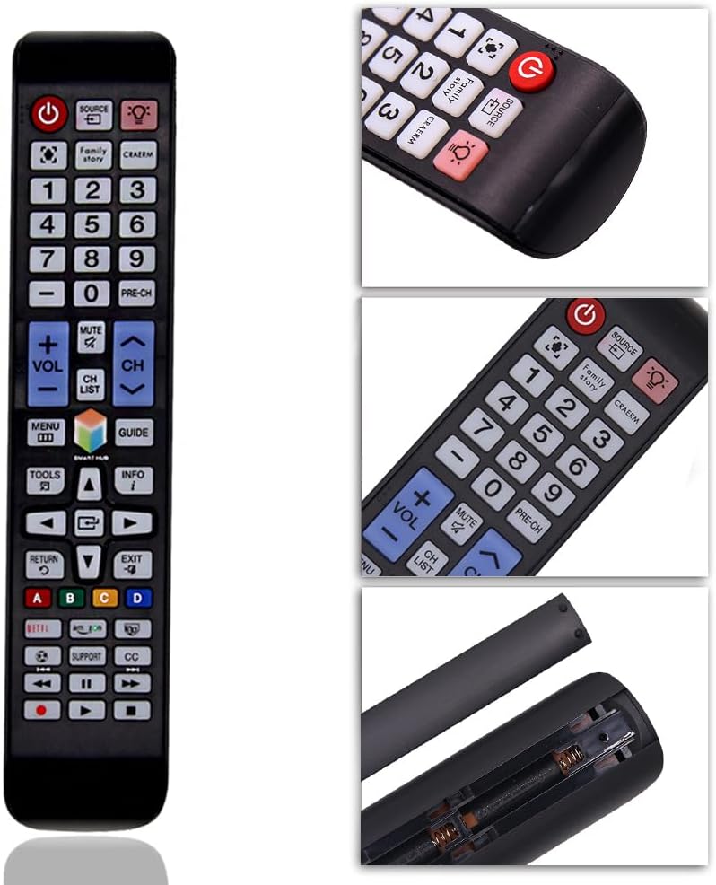 Control Remoto Samsung para TV Smart, Botones Netflix/Amazon