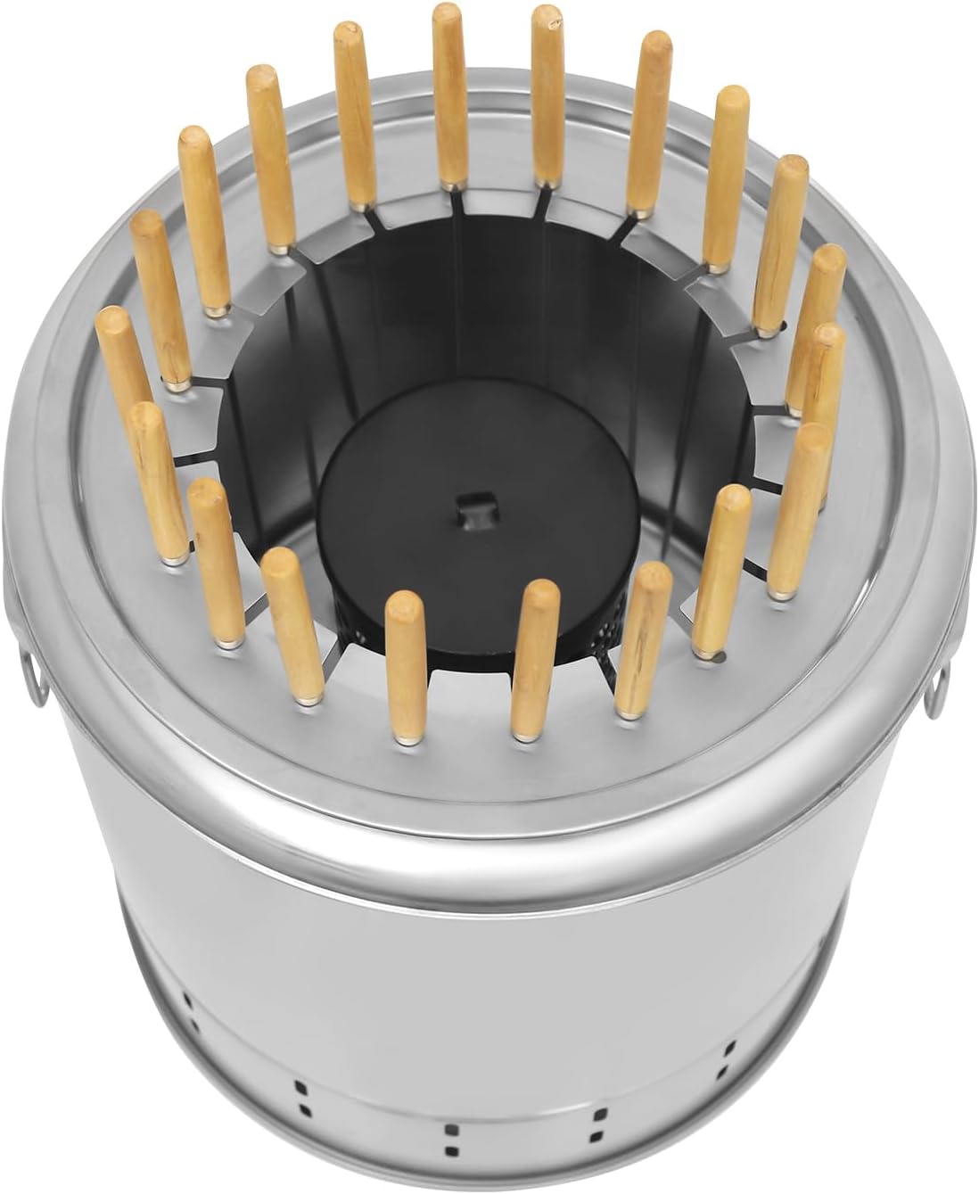 Parrilla portátil sin humo, acero inoxidable, 20 pinchos, 10.2