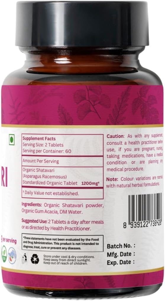 Shatavari 120 Tablets | Organic & Natural | Support Women’s & Immunity