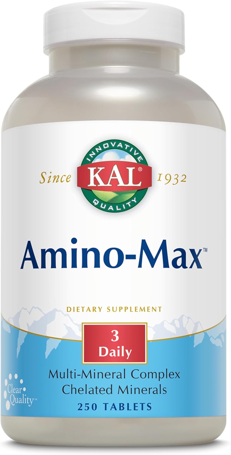 KAL Amino Max, Amino Ácidos y Minerales, 250 Tabletas