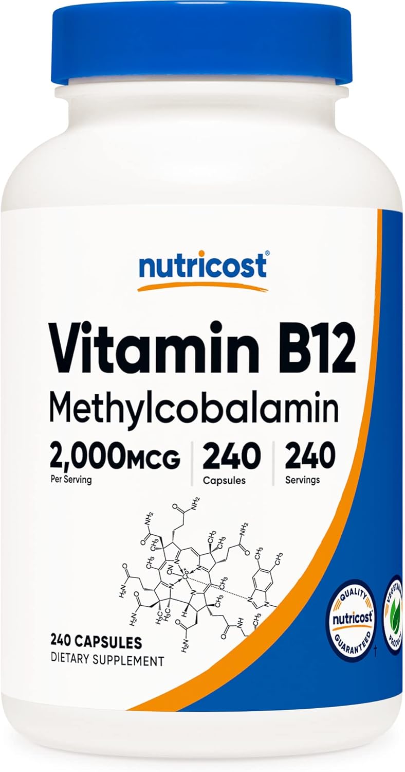 Vitamina B12 0.00007 oz 240 cápsulas Nutricost