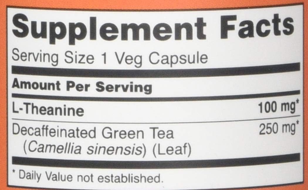 Suplemento Now Foods L Teanina 90 cápsulas vegetales
