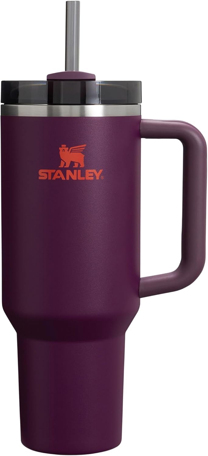 Stanley Quencher H2.0 FlowState - Vaso aislado al vacío de acero inoxidable con tapa y popote para agua, té helado o café