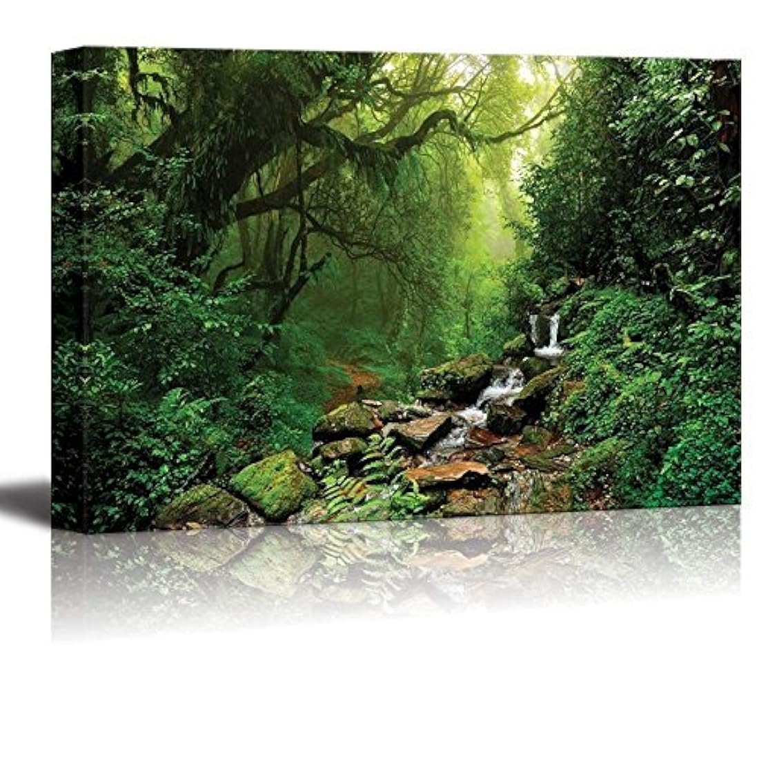 Lienzo decorativo para pared con diseño de bosque.