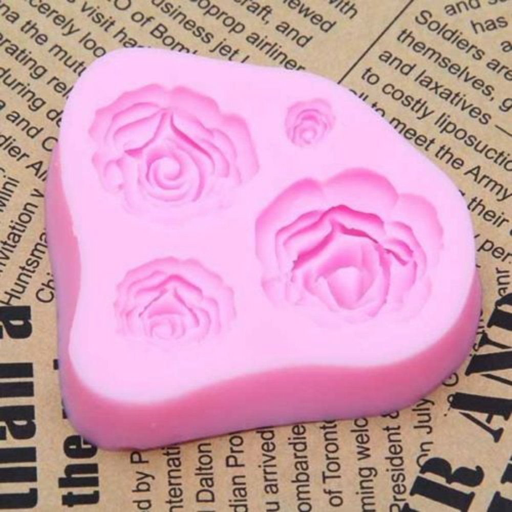 Molde de silicona para pastel 2.9x2.4x0.6pulgadas rosa