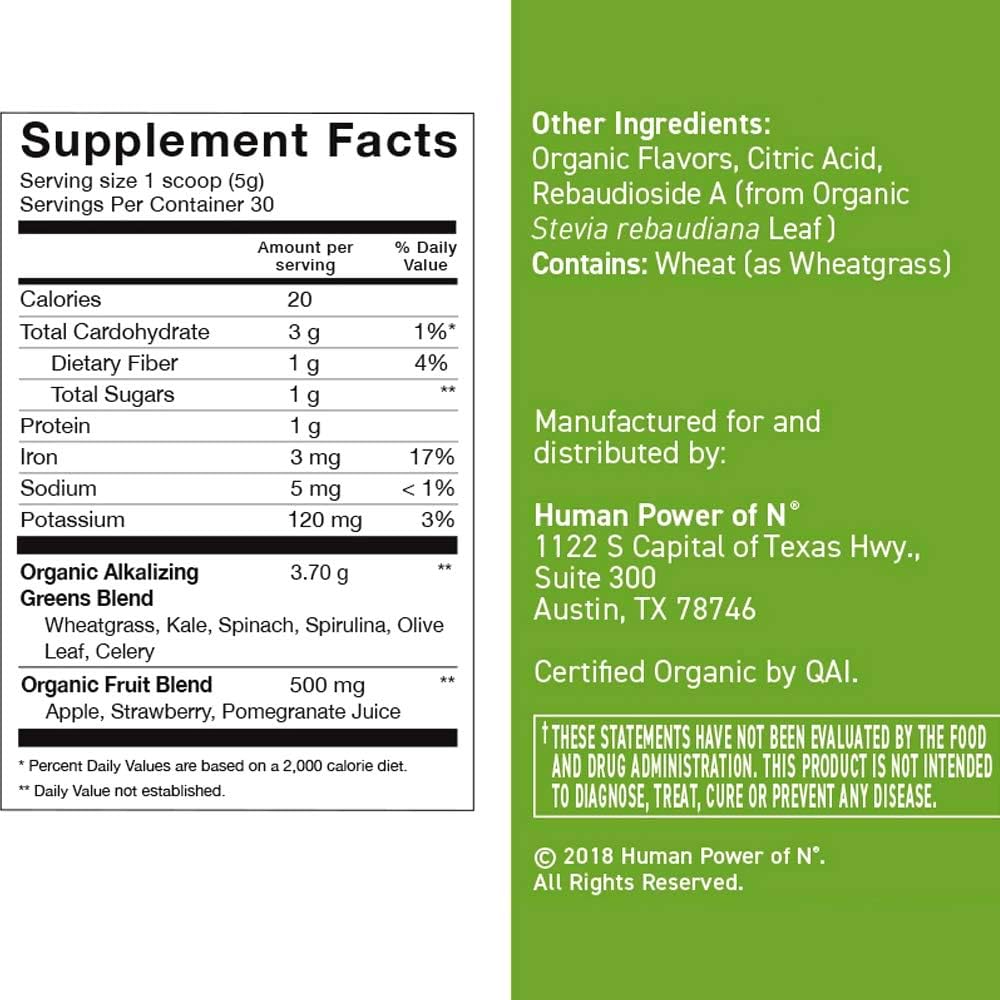 Superalimento Orgánico en Polvo con Vegetales Verdes