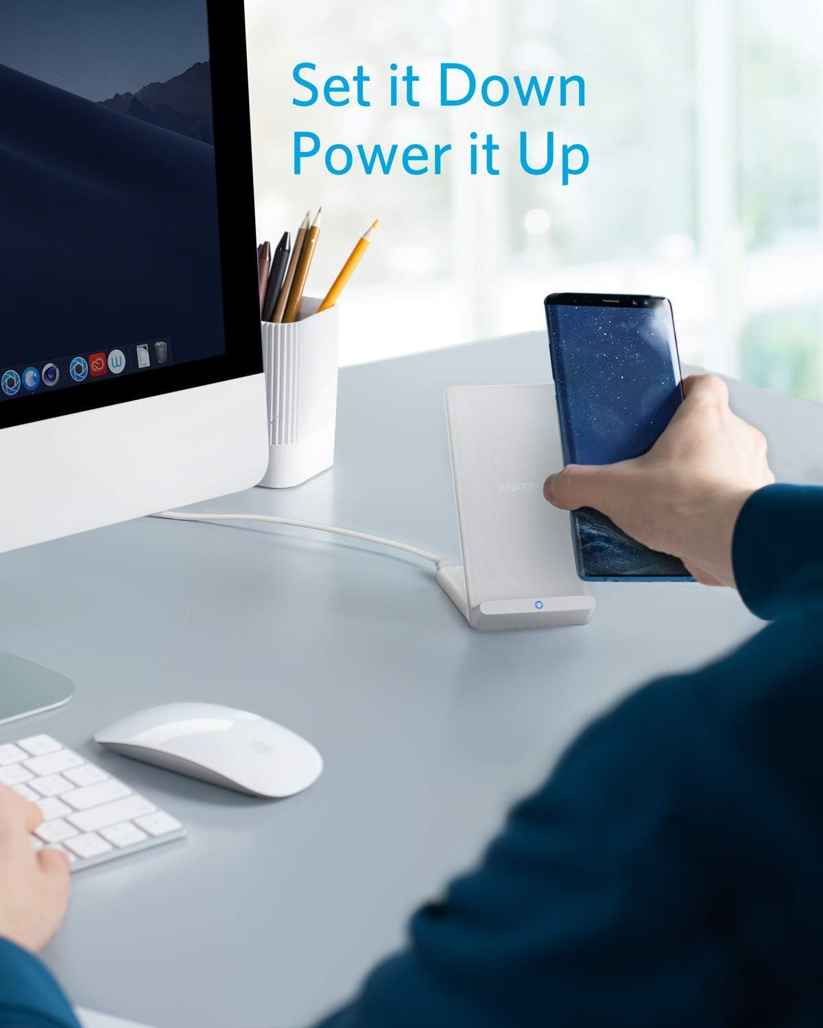 Cargador inalámbrico 313 soporte color blanco