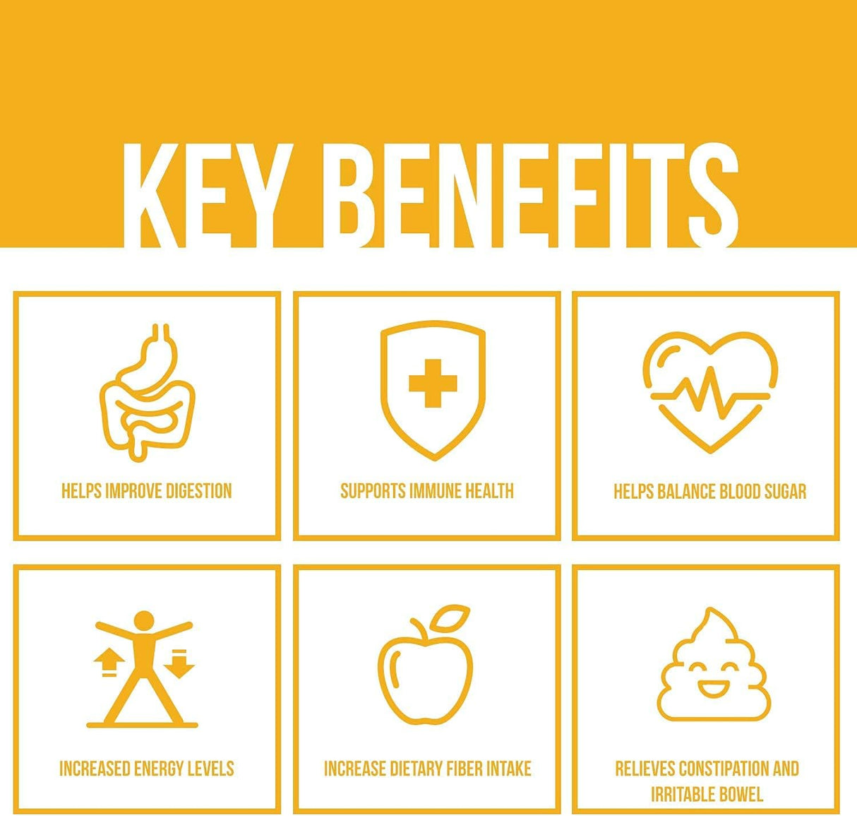 Suplemento de fibra prebiótica: Ayuda a la salud intestinal