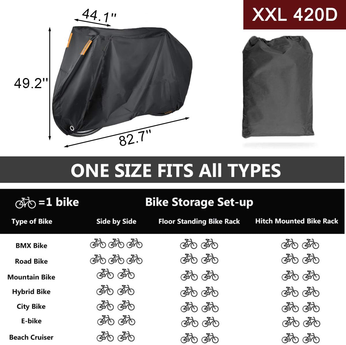 Funda Impermeable para Bicicletas - Material Resistente 420D