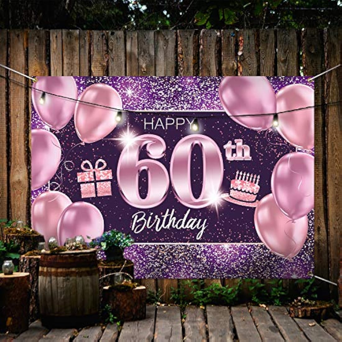 PAKBOOM pancarta grande rosa con texto en inglés