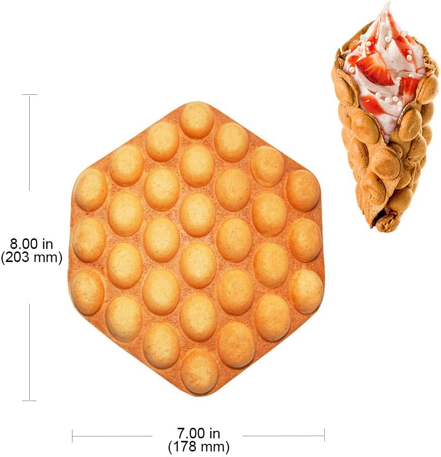 Máquina de Waffles Bubble ALDKitchen, Antiadherente, Profesional