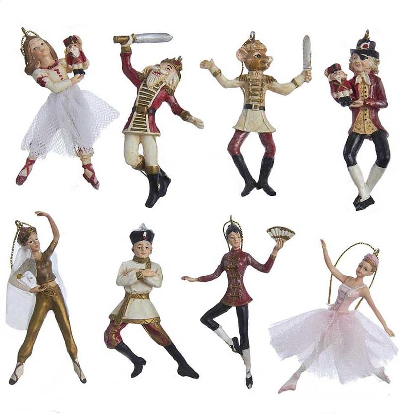 Juego de Adornos Miniatura Nutcracker Suite de Kurt Adler, 8 Pzas
