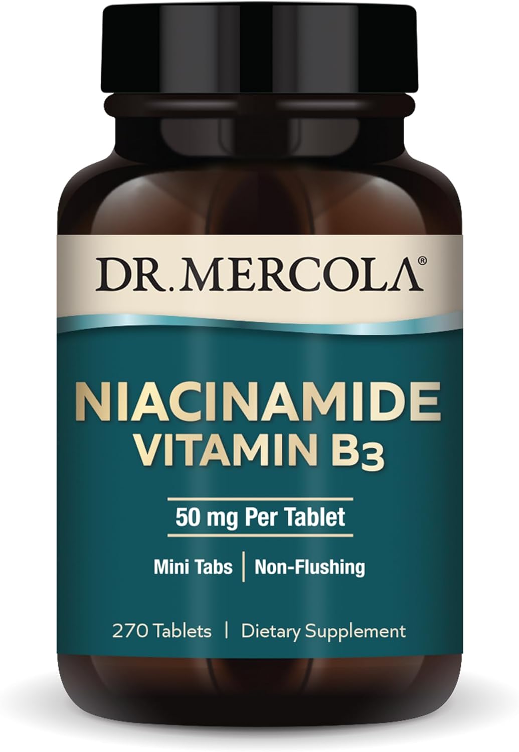 Suplemento de Niacinamida Dr. Mercola, 90 Tabletas, No-Flushing