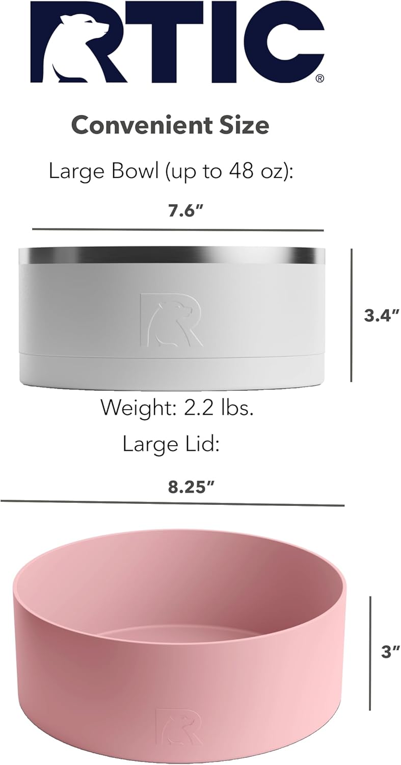 Cuenco 3 en 1 para Perros RTIC, Acero Inoxidable, Grande