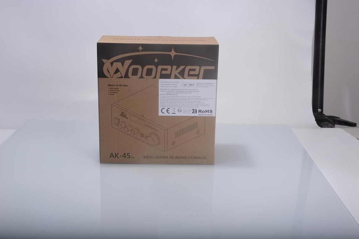 Amplificador Estéreo 50W 2.0 Bluetooth 5.0 AK45 Pro