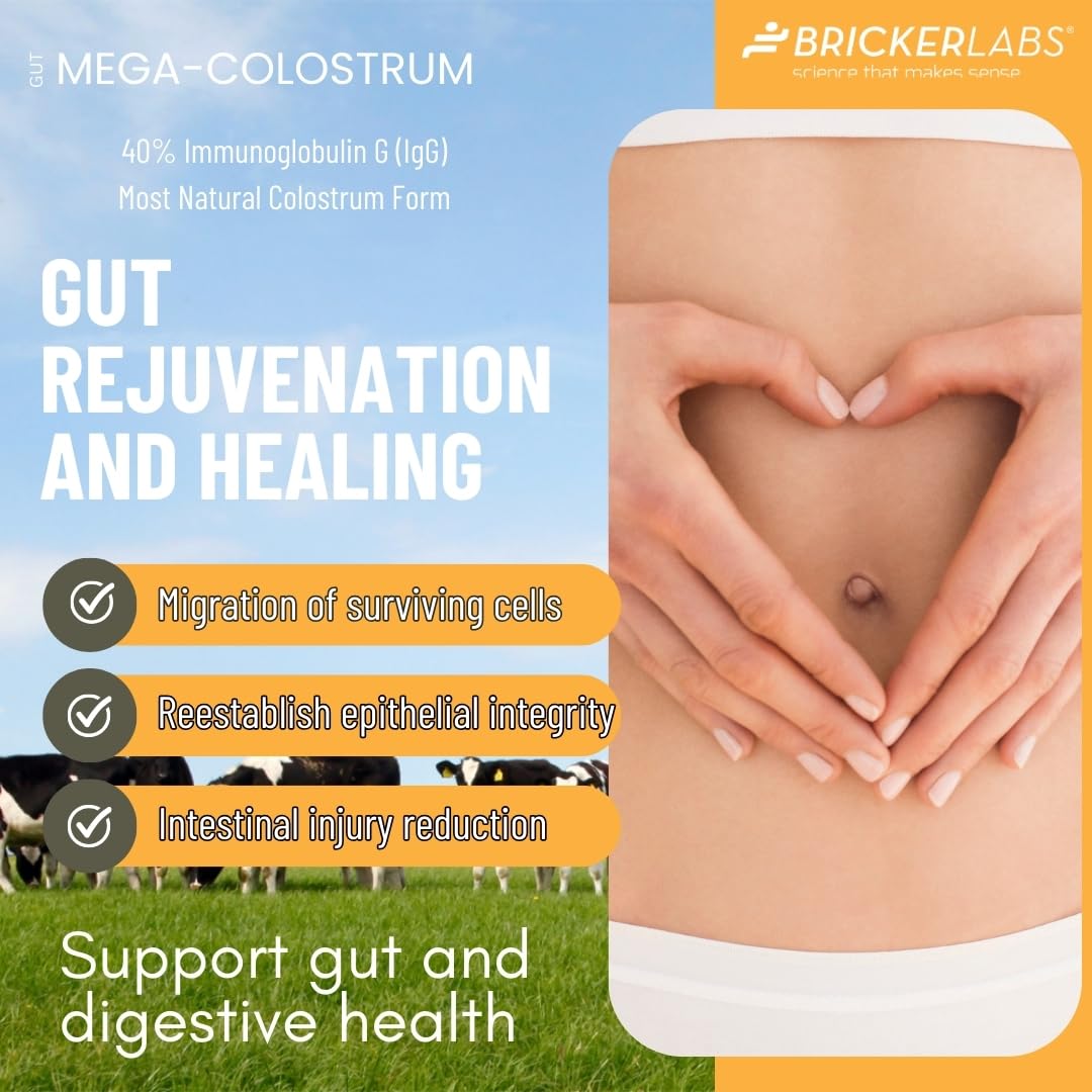 Cápsulas Mega-Colostrum 1000 mg, Salud Digestiva e Inmunidad