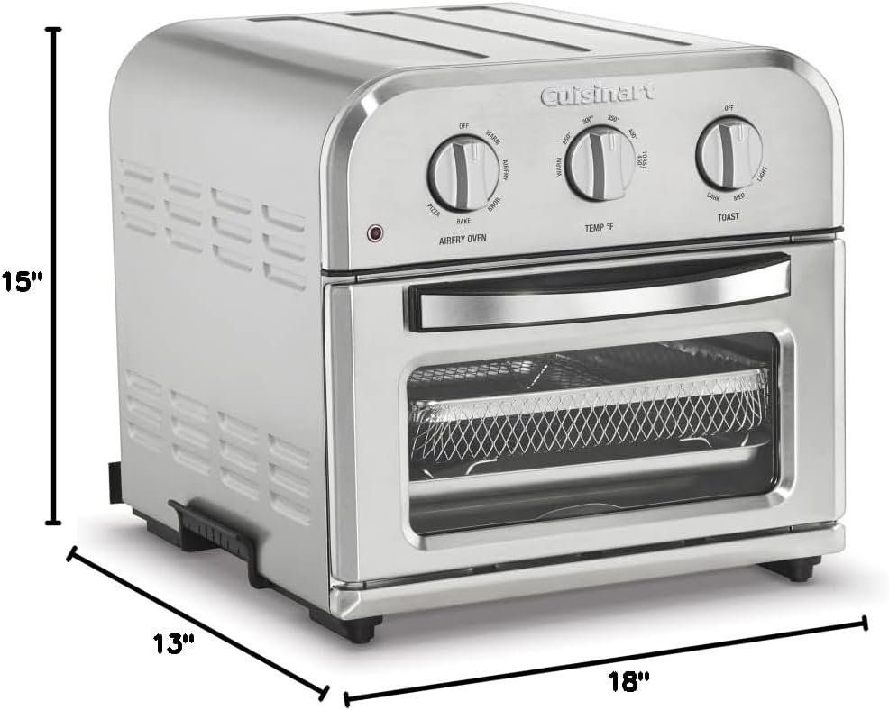 Horno Tostador Cuisinart TOA-26, 6 en 1, 1800W, Compacto