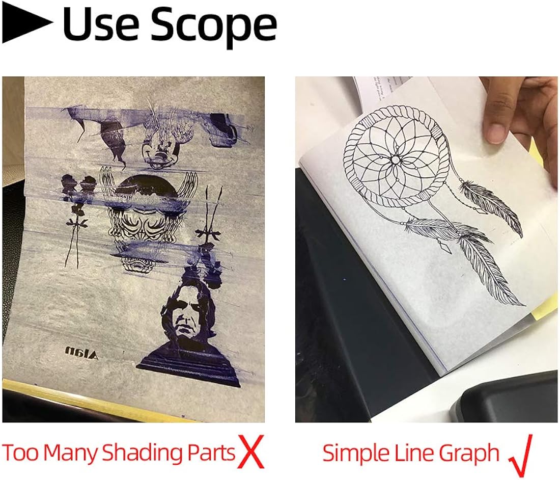 ATOMUS Máquina de transferencia de tatuajes Impresora Tatuaje Transferencia Stencil Máquina Copiadora 116F