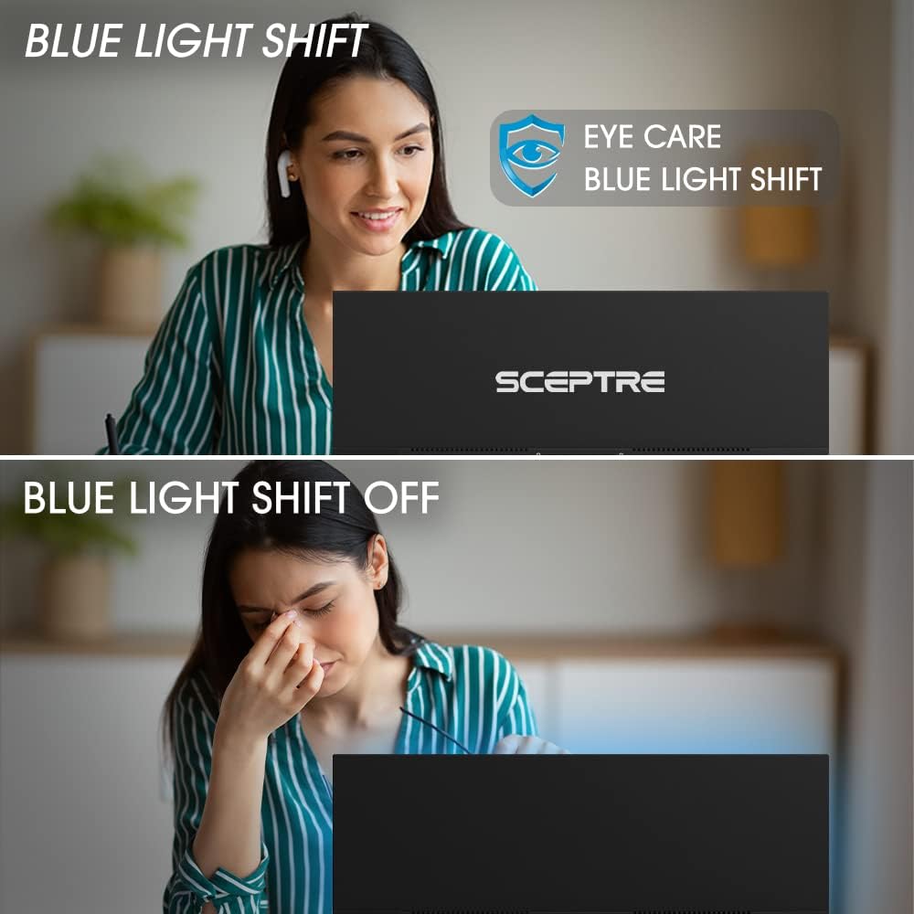 Monitor LED 24 Sceptre 1080p, 99% sRGB, 2x HDMI, E248W-19203R