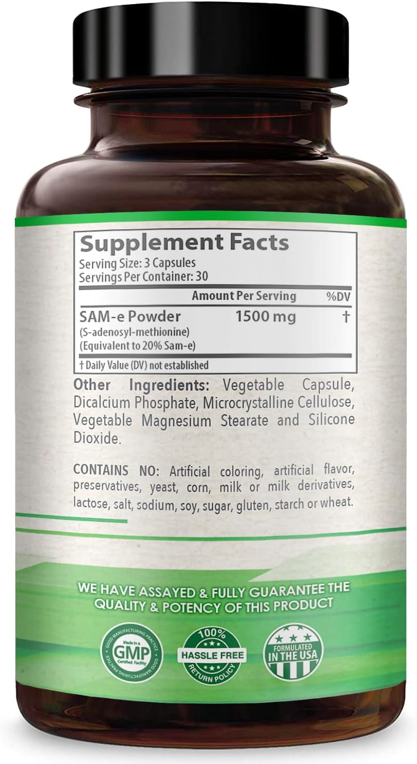 Suplemento Healthy Way SAM-e - S-adenosil metionina 1500 mg