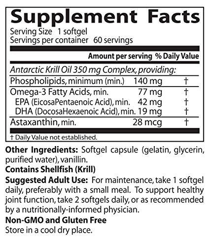 Doctor's Best Real Krill, 350mg 60-Count