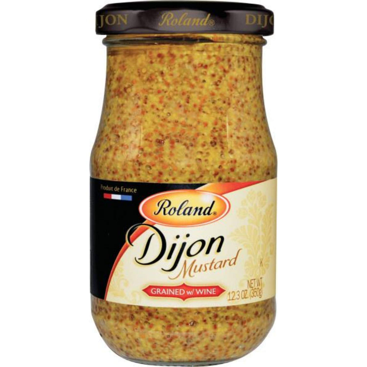 Mostaza Dijon Grained Roland Foods, 12.3 Oz, sabor intenso y fino