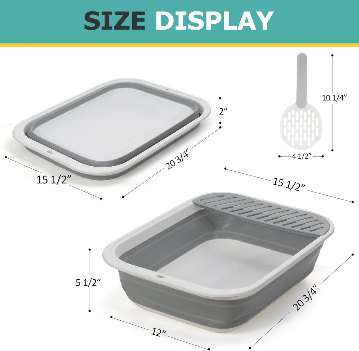 Caja de arena para gatos con parte superior TomteNisse