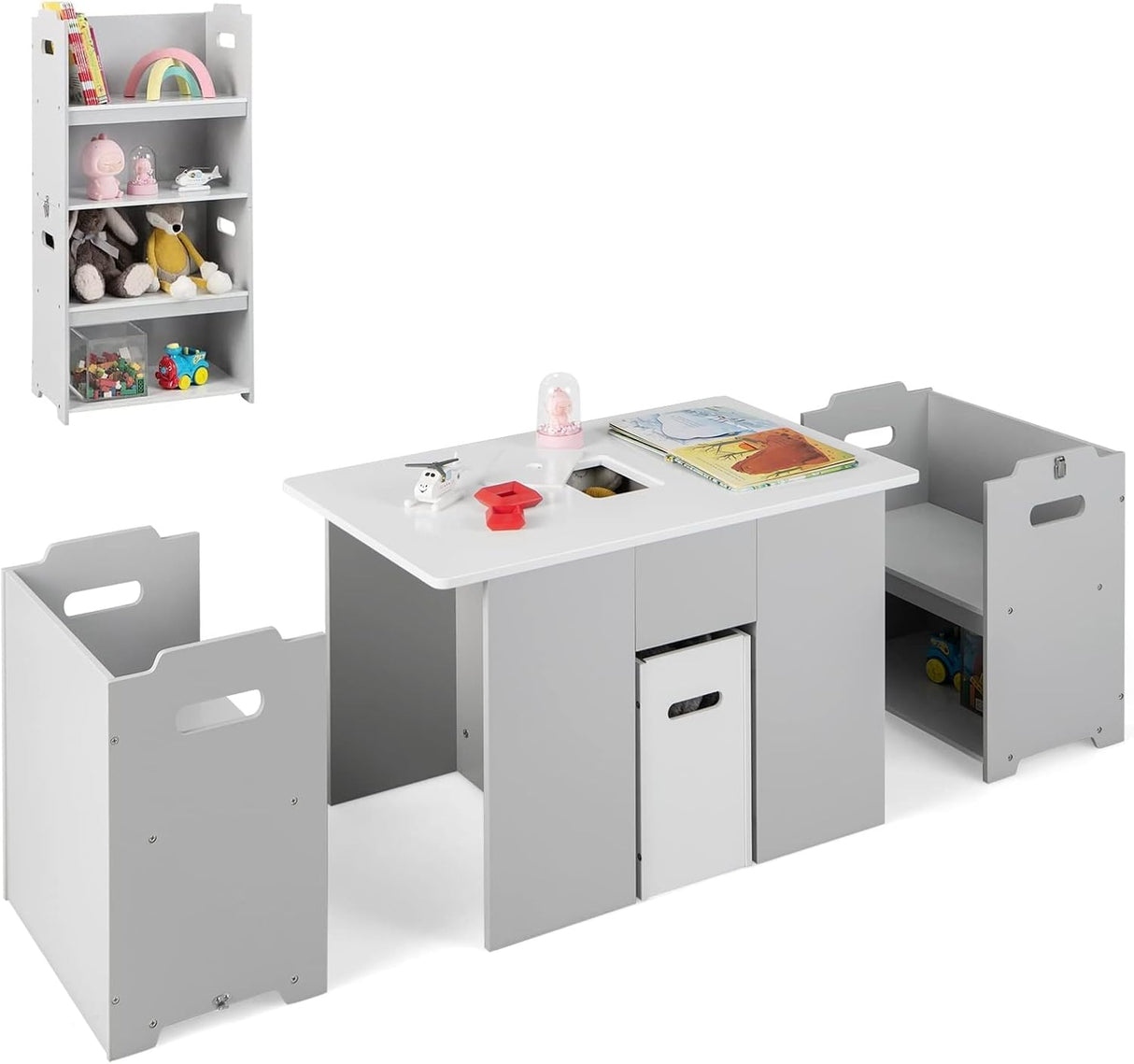 Juego de mesa y silla para niños mesa de actividades 4 en 1