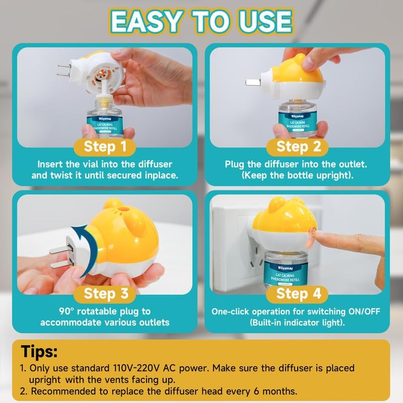Difusor calmante para gatos Woyamay de feromonas