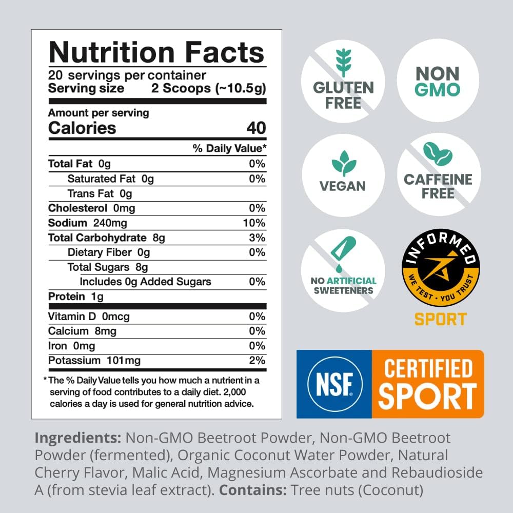 Polvo Preentrenamiento Certificado NSF - Sabor Cereza Silvestre