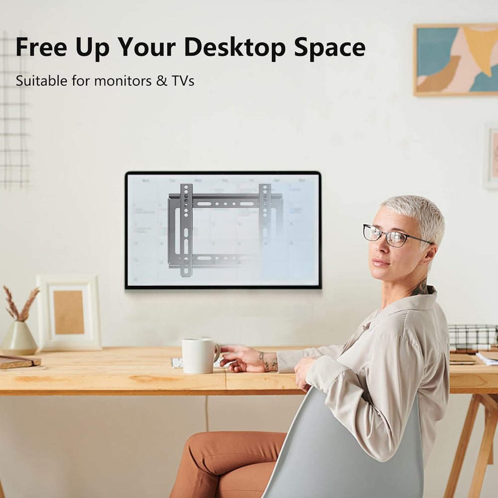 Soporte de TV Nuyoah, fijo y bajo perfil, VESA 200x200mm