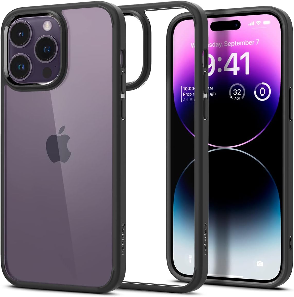 Spigen Ultra Hybrid - Funda diseñada para iPhone 14 Pro (2022), color negro mate
