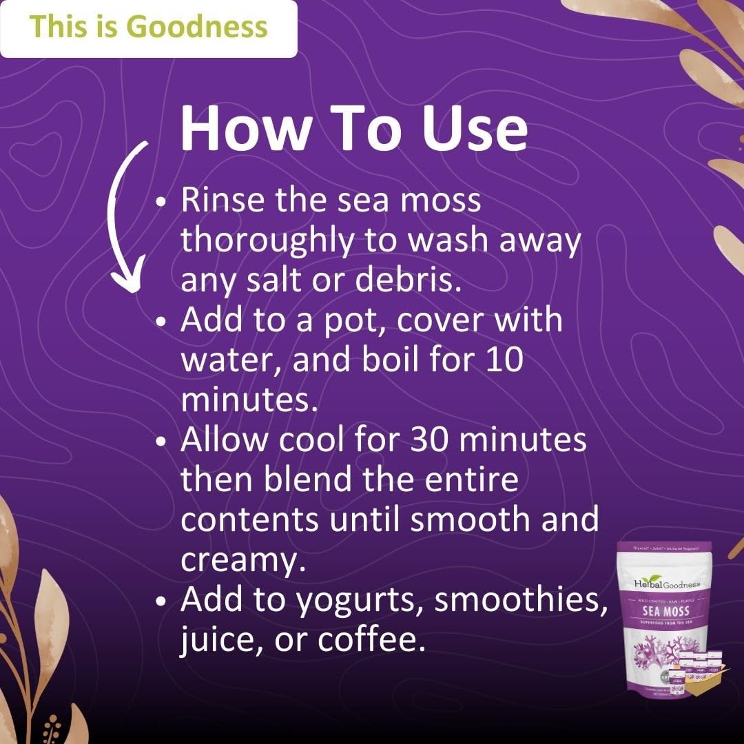 Gel de Musgo Marino Herbal Goodness 8oz - Digestión y Piel