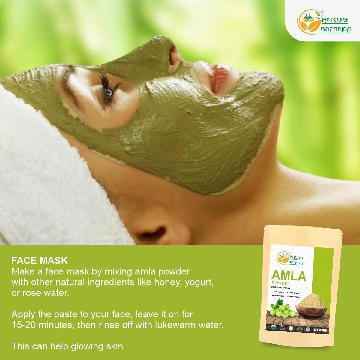 Polvo Orgánico de Amla para Crecimiento del Cabello y Apoyo Inmunológico