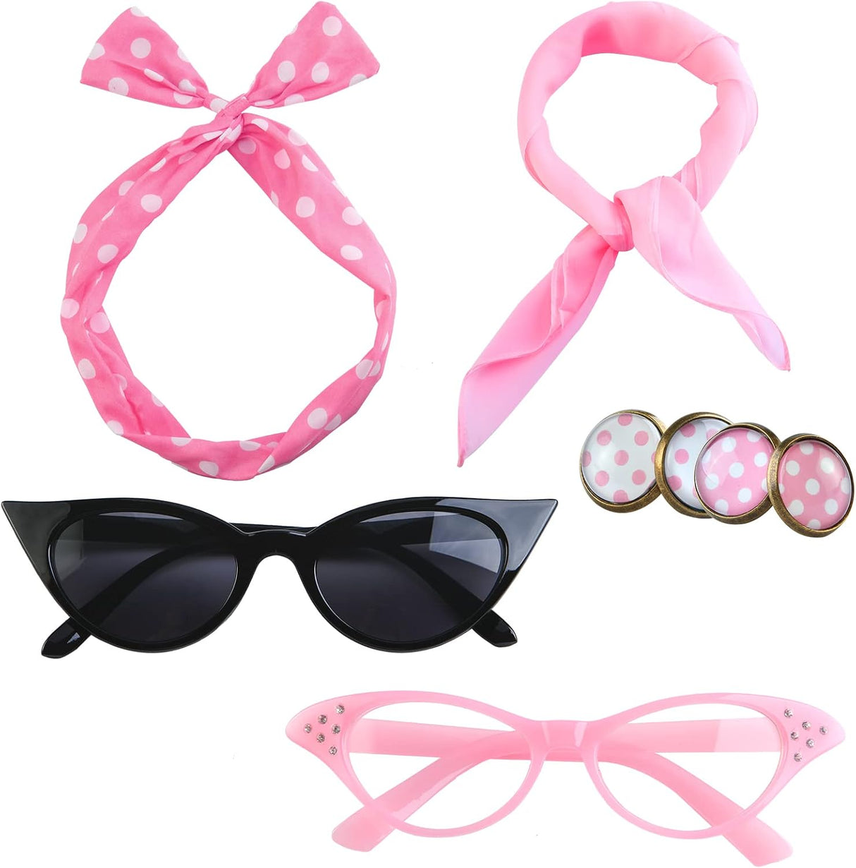 Conjunto Aneco 6 Piezas: Bufanda, Gafas, Diadema y Pendientes
