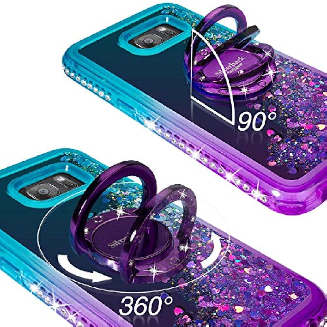 Funda para Galaxy S7 líquida holográfica