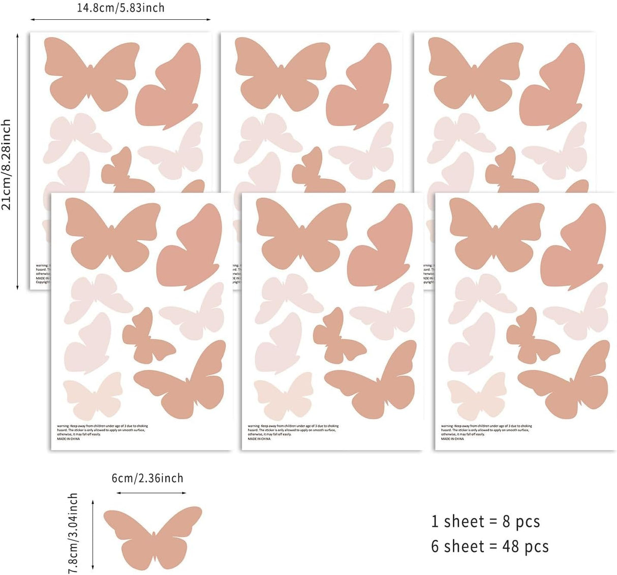 QUCHENG Calcomanías de pared bohemias para dormitorio niñas