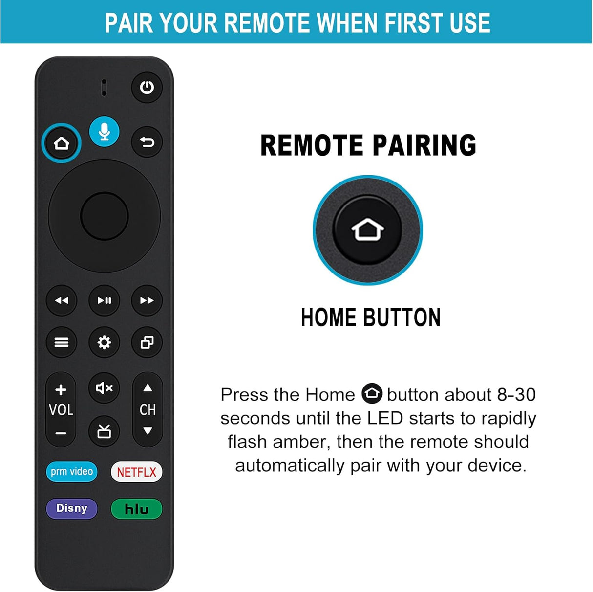 Control remoto Allimity para Amazon TV Cube y Smart TVs