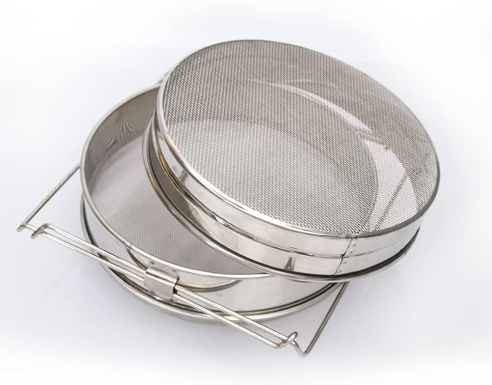 Colador de Acero Inoxidable para Miel, Doble Malla Fina/Gruesa