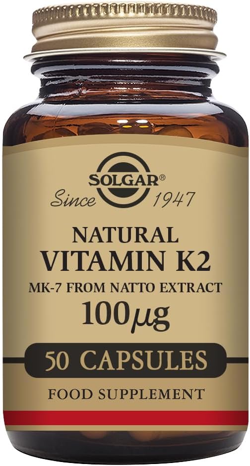 Vitamin K2 MK7 Solgar, 100mcg, Hueso, 50 cápsulas