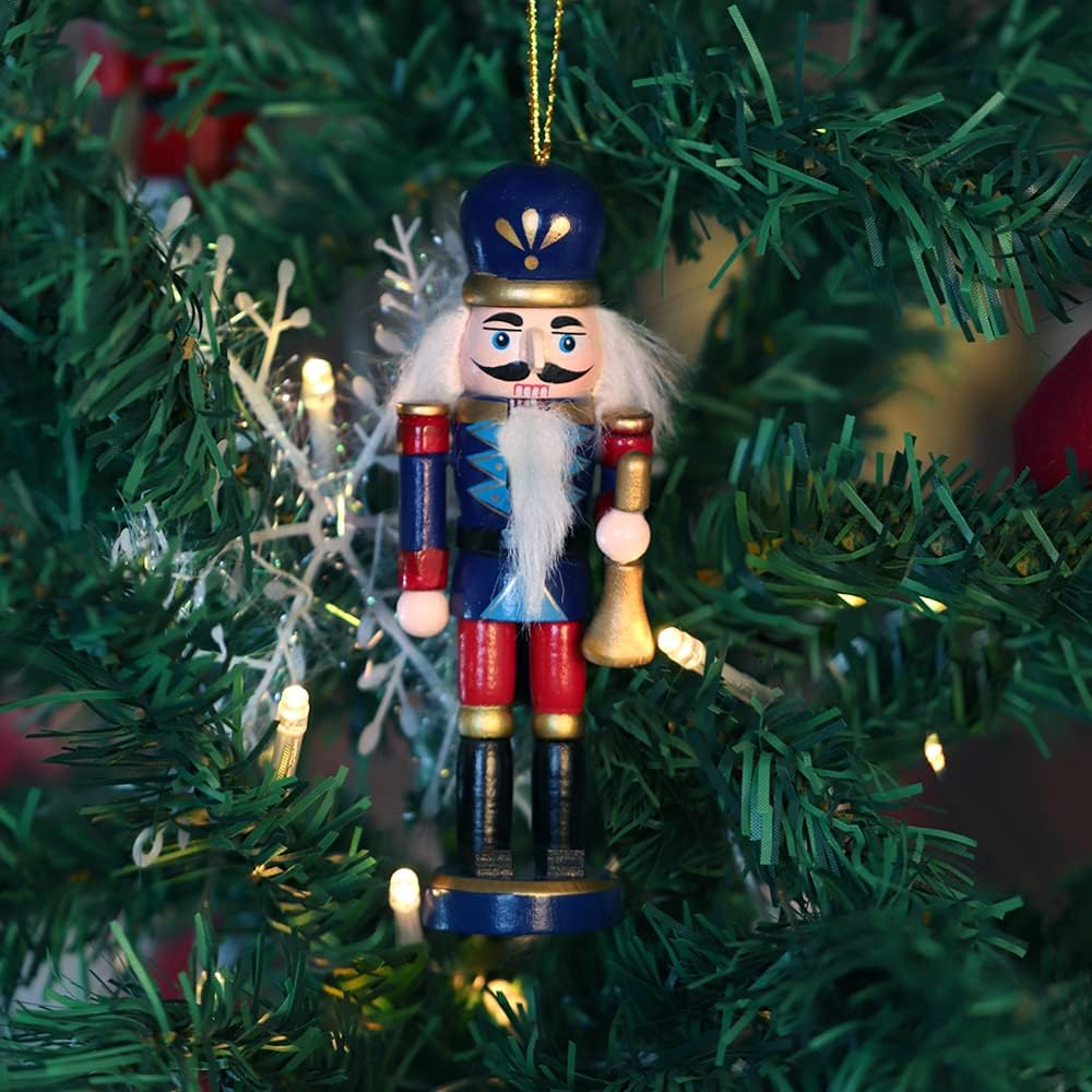 Conjunto de 6 Adornos de Cascanueces Jolik 5.3'' para Navidad