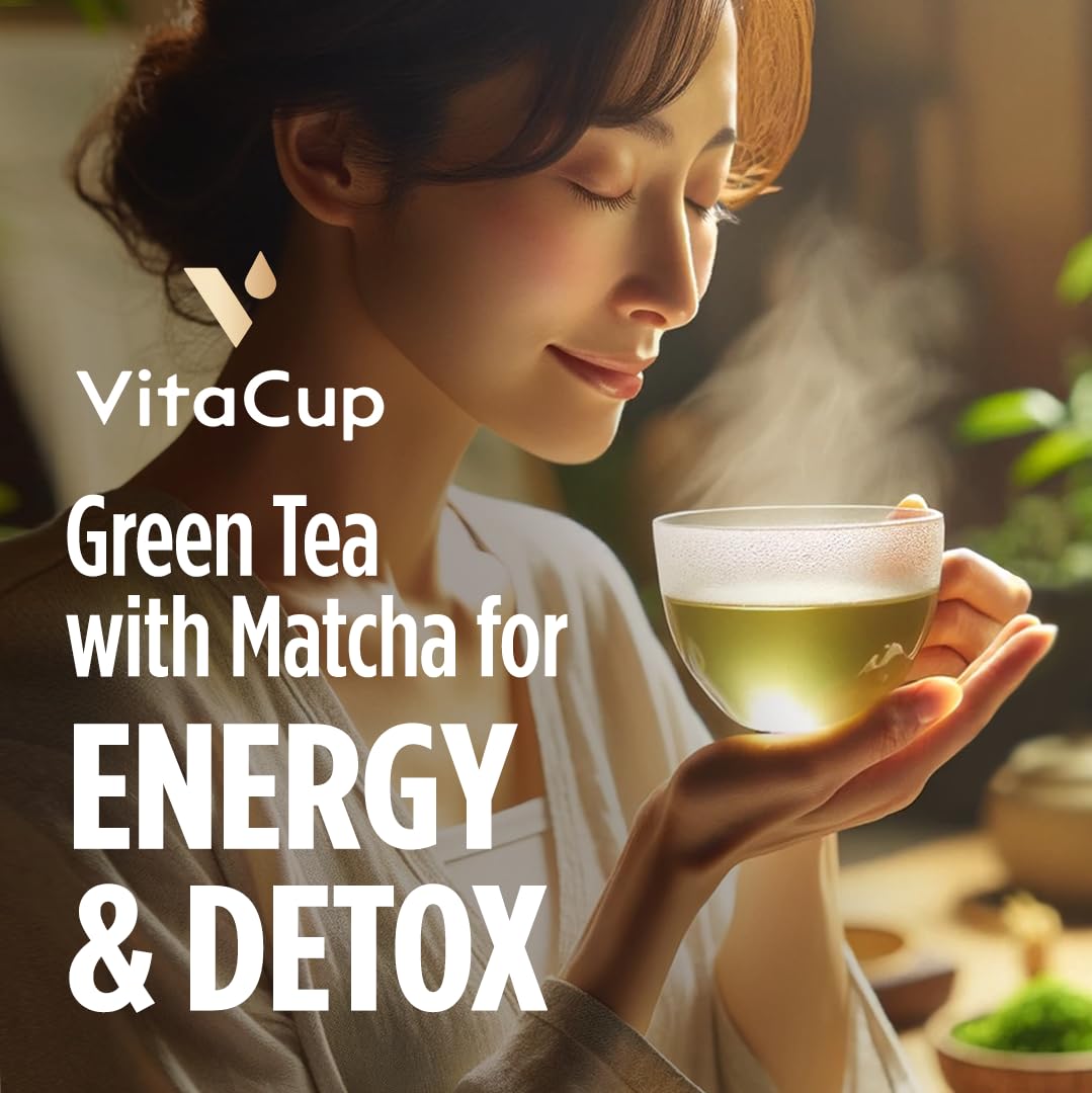 Cápsulas de Té Verde VitaCup, Energía y Detox, 16 Ct