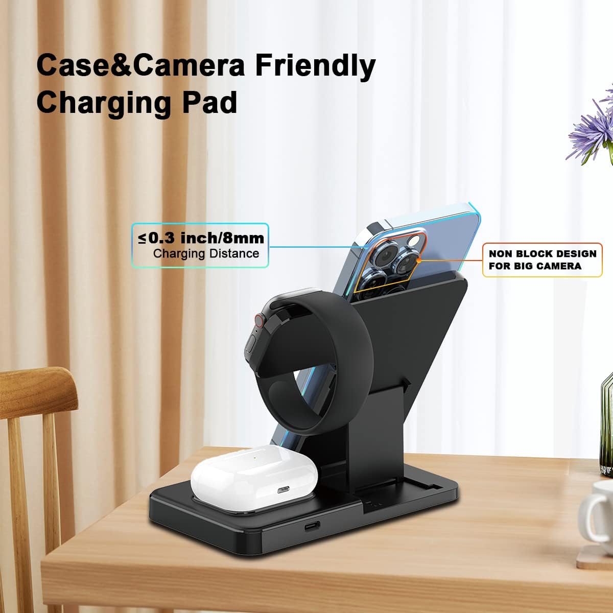 Cargador inalámbrico de carga rápida 3 en 1