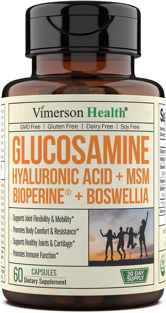 Sulfato de glucosamina con ácido hialurónico bioperina