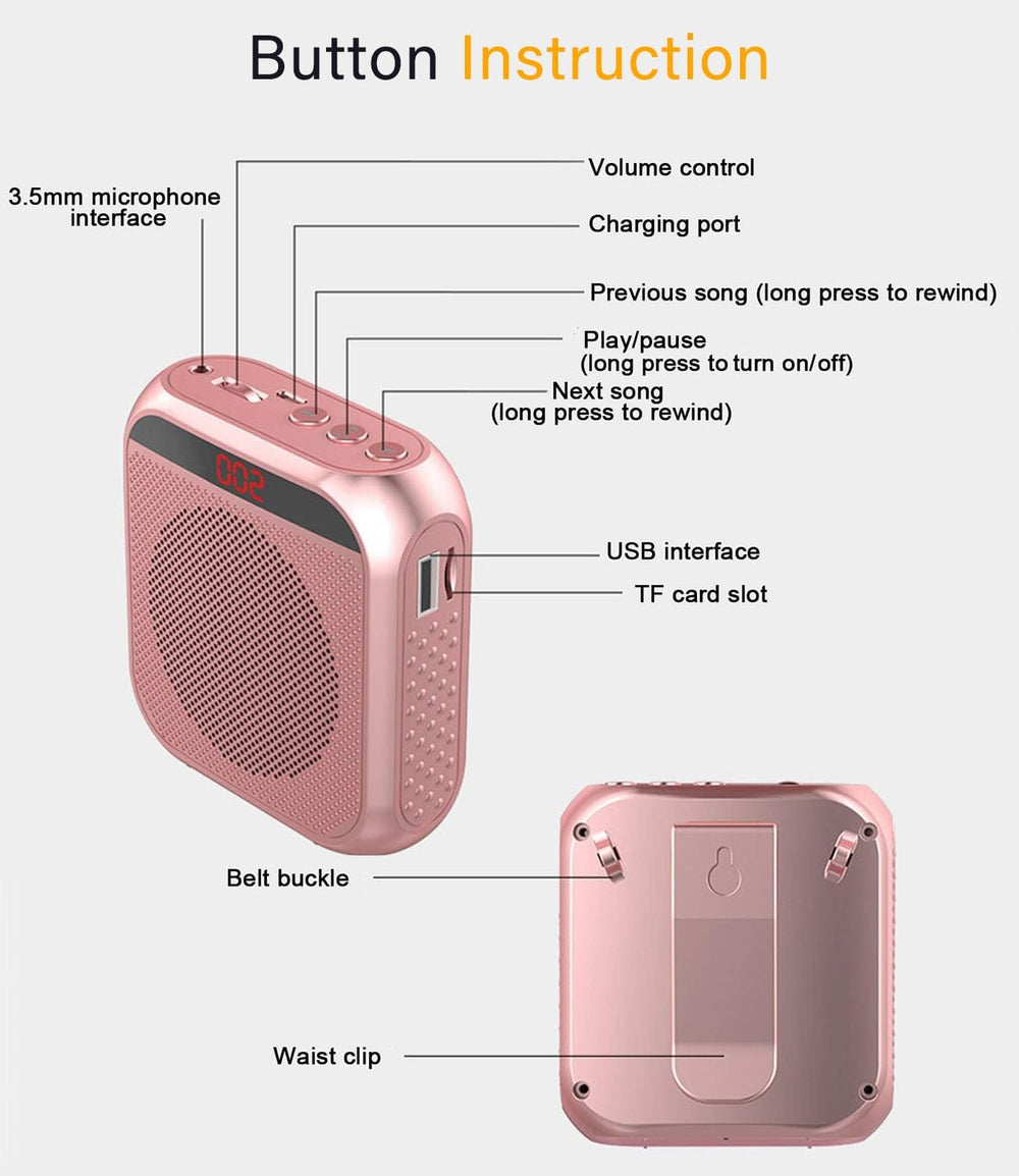 Amplificador de voz personal docentes  micrófono inalámbrico